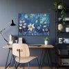 Blue Floral Seamless Pattern Framed Poster