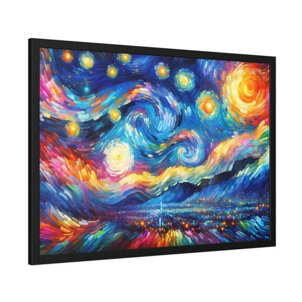 93855-541.jpg Dynamic and Vibrant Starry Sky Framed Poster