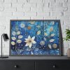 Blue Floral Seamless Pattern Framed Poster