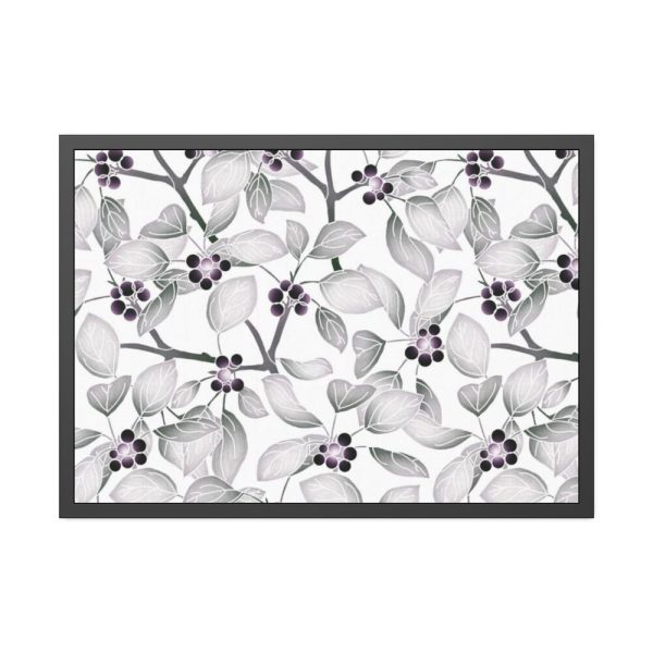 93855-60.jpg Grey Floral Pattern Framed Poster
