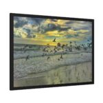 Convey of Birds are Flying Duing Sunset Framed Poster - Image 6