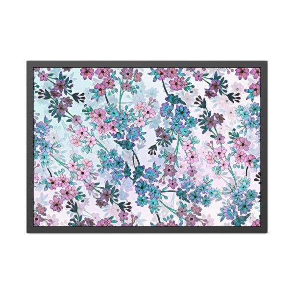 93855-84.jpg Pinkish Floral Pattern Framed Poster