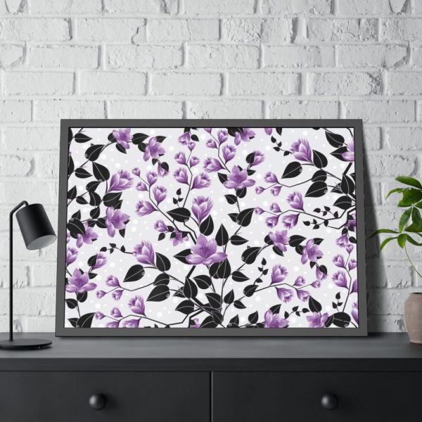 93855-95.jpg Purple Floral Pattern Framed Poster