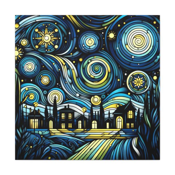 101419-1.jpg Whimsical and Vibrant Nighttime Landscape Standard Canvas