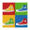 Sneakers Colorful Pop Art Standard Canvas