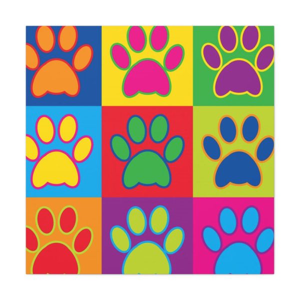 101419-106.jpg Paw Prints Pop Art Standard Canvas