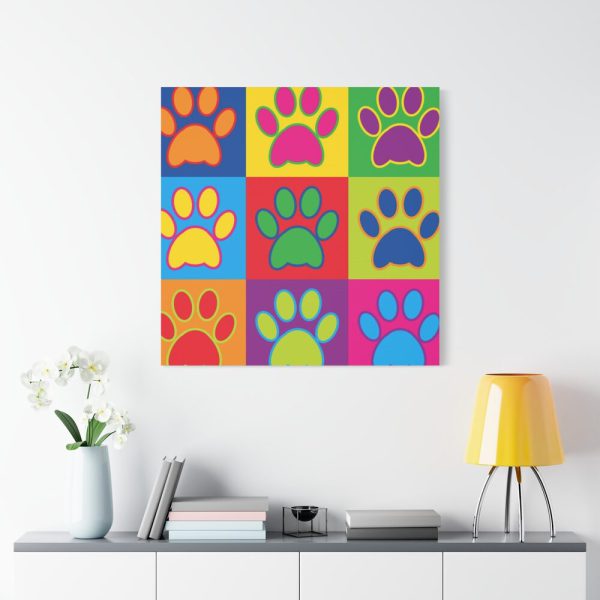 101419-107.jpg Paw Prints Pop Art Standard Canvas