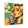 101419-120.jpg Girl Drinking Coffee in Pop Art Standard Canvas