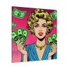 Girl With Money Standard Canvas