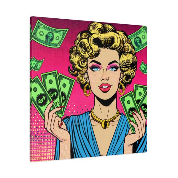 Girl With Money Standard Canvas