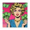 Girl With Money Standard Canvas