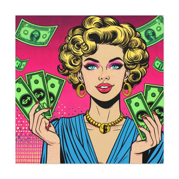 Girl With Money Standard Canvas