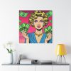 Girl With Money Standard Canvas
