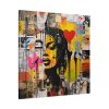 Valentine Graffiti Grunge Art Print Standard Canvas