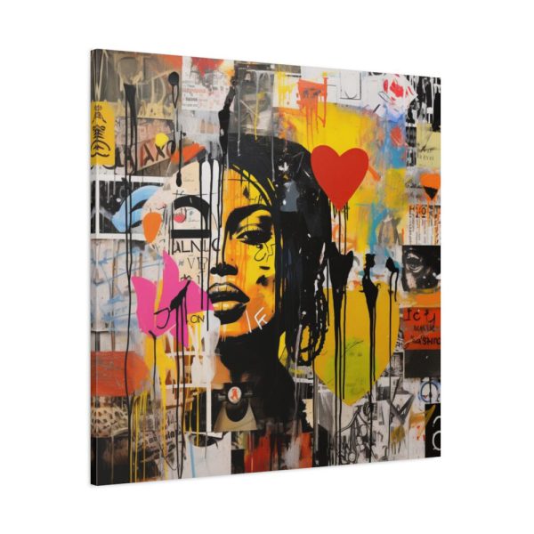 Valentine Graffiti Grunge Art Print Standard Canvas