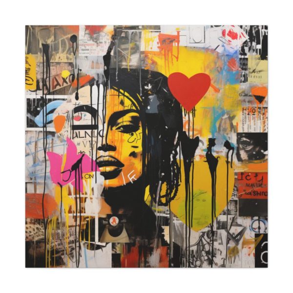 Valentine Graffiti Grunge Art Print Standard Canvas