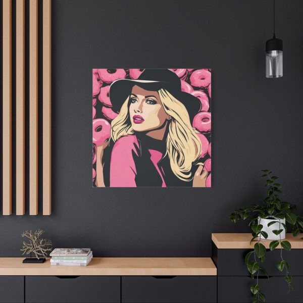 101419-228.jpg Pop Art Woman With Donuts Standard Canvas