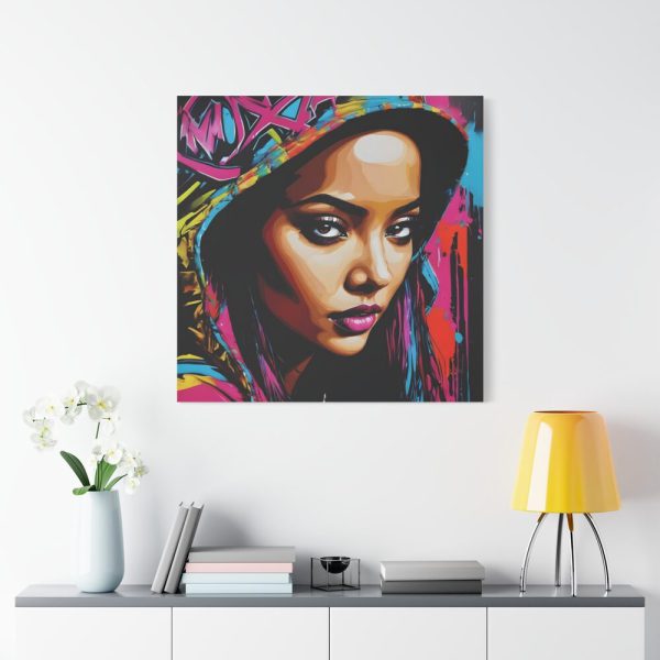 101419-262.jpg Woman Pop Art Graffiti Art IV Standar Canvas