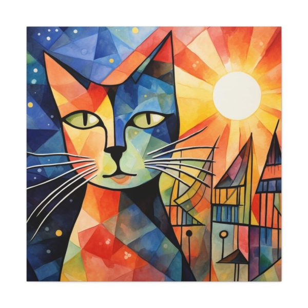 Cat Portrait Pop Art Standard Canvas