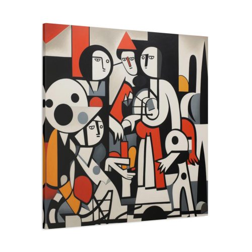 Abstract Crowd Contemporary Art Standard Canvas