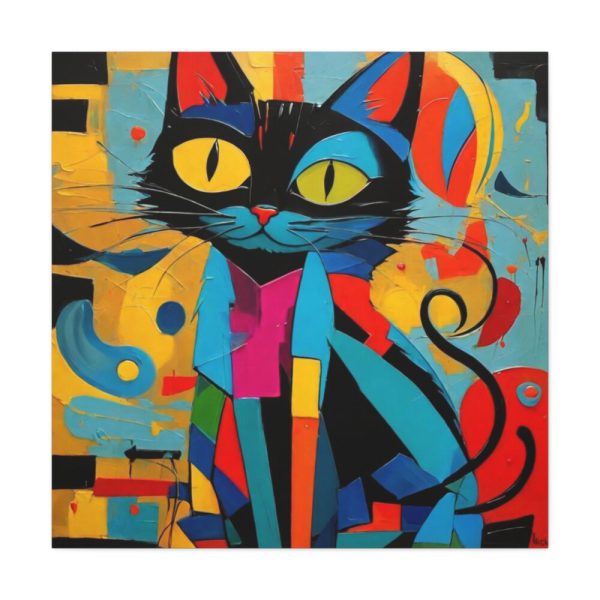 101419-291.jpg Cat Abstract Pop Art Print Standard Canvas