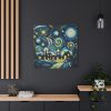 101419-3.jpg Whimsical and Vibrant Nighttime Landscape Standard Canvas