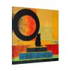 101419-300.jpg Black Cat Sitting on Squares Standard Canvas