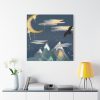 101419-312.jpg Mountains With a Silhouette Wolf Boho Style Standard Canvas