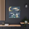 101419-313.jpg Mountains With a Silhouette Wolf Boho Style Standard Canvas