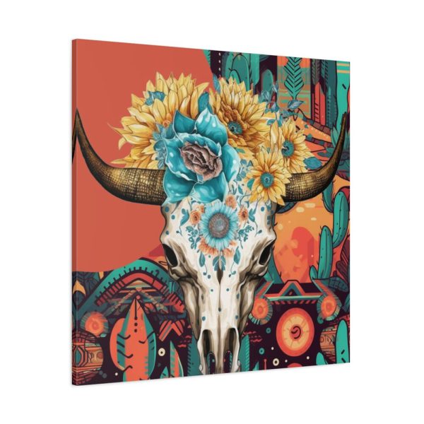 101419-315.jpg Boho Cow Skull Standard Canvas