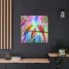 Three Red Parrot Tropical Birds Standard Canvas