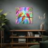Three Red Parrot Tropical Birds Standard Canvas