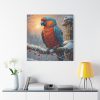 101419-47.jpg Parrot On A Snowy Branch Standard Canvas
