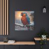 101419-48.jpg Parrot On A Snowy Branch Standard Canvas