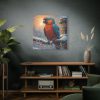 101419-49.jpg Parrot On A Snowy Branch Standard Canvas