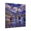 101419-55.jpg Waterfall, Mountains, Clouds, River, Plants Standard Canvas
