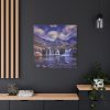 101419-58.jpg Waterfall, Mountains, Clouds, River, Plants Standard Canvas