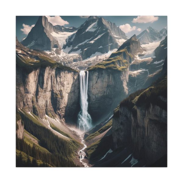 101419-66.jpg Grand Mountain Waterfall Standard Canvas