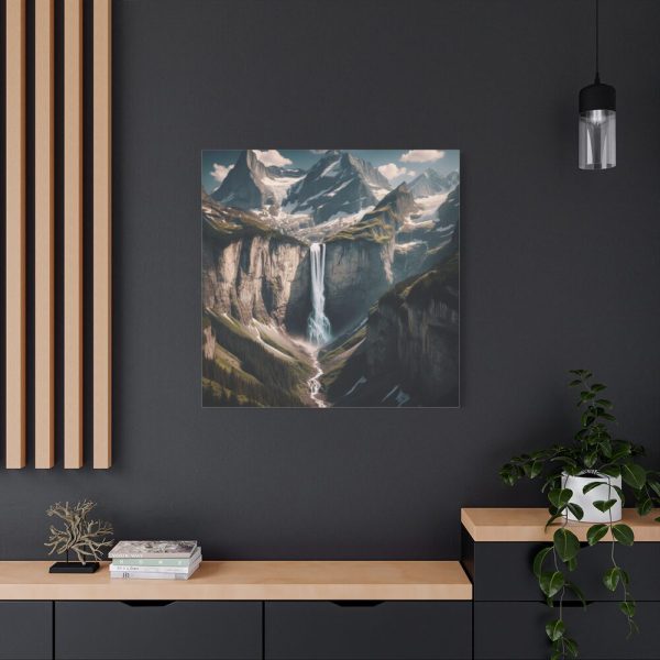 101419-68.jpg Grand Mountain Waterfall Standard Canvas