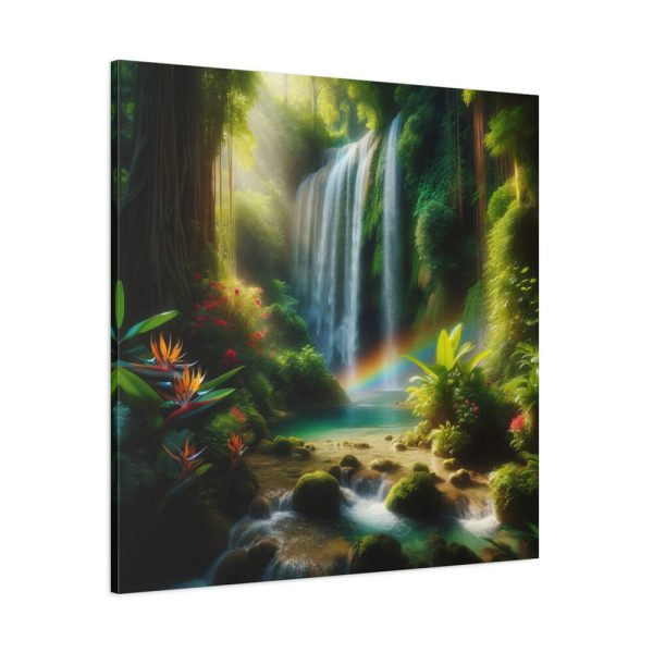 Tropical Paradise Waterfall Standard Canvas