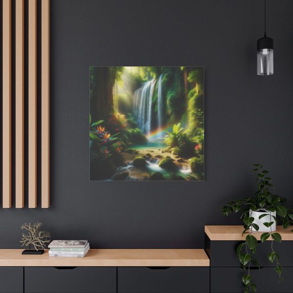 Tropical Paradise Waterfall Standard Canvas