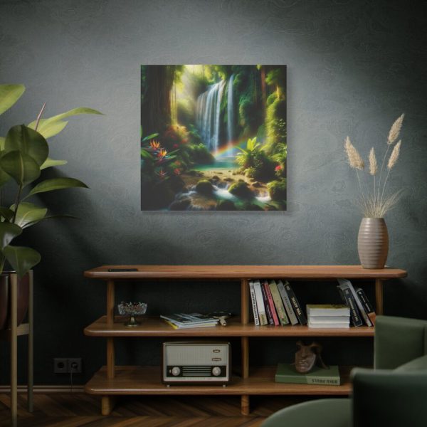 Tropical Paradise Waterfall Standard Canvas