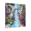 101419-75.jpg Waterfall With Rocks and Flowers Standard Canvas