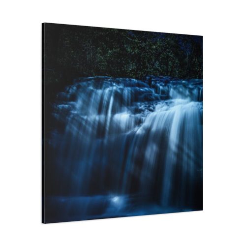 Waterfall at Night Standard Canvas