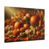 101875-132.jpg Assortment of Pumpkins, Gourds, and Autumn Leaves Poster