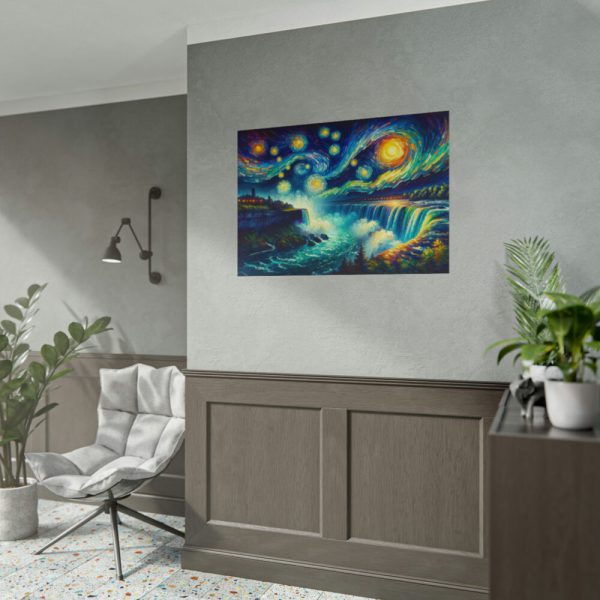 101875-14.jpg Niagara Falls Under Starry Night Poster