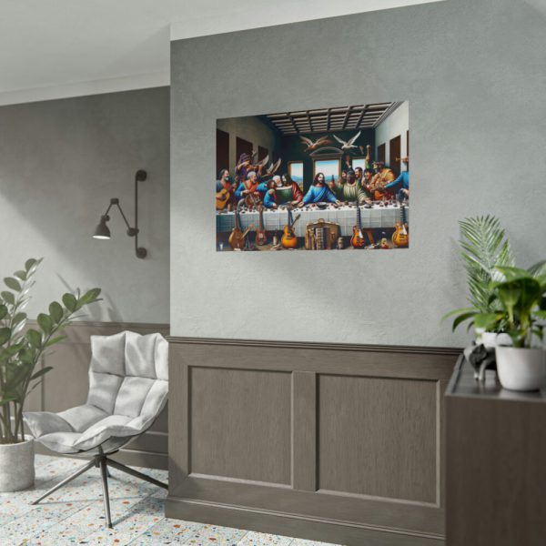 101875-144.jpg Modern Adaptation of Leonardo da Vinci's 'The Last Supper' With Legendary Musicians Poster