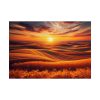 101875-145.jpg Golden Fields at Sunset With the Horizon Ablaze in Warm Colors Poster