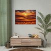101875-148.jpg Golden Fields at Sunset With the Horizon Ablaze in Warm Colors Poster