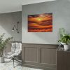 101875-149.jpg Golden Fields at Sunset With the Horizon Ablaze in Warm Colors Poster